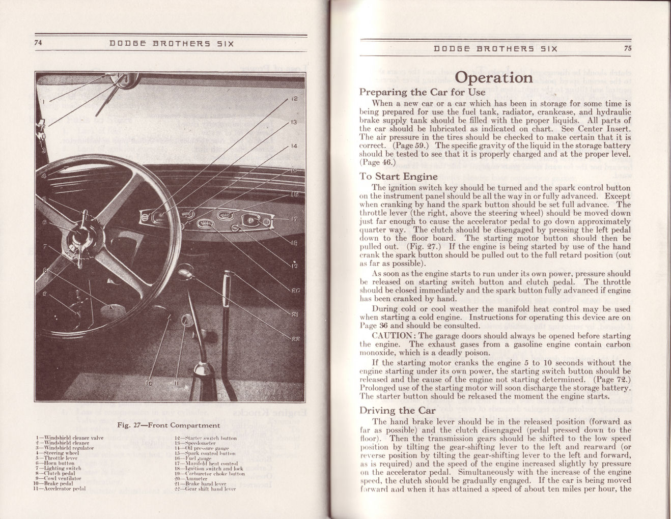 1930 Dodge Six Instruction Book Page 10